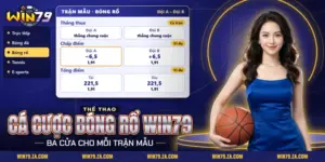 Cá cược bóng rổ Win79 với kèo chấp điểm và tổng điểm của một trận bóng rổ mẫu