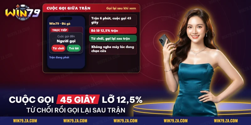 Màn hình điện thoại báo cuộc gọi đến khi đang xem trận đá gà trực tiếp