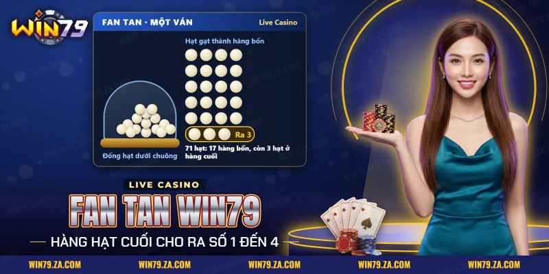 Fan Tan Win79 với đống hạt dưới chuông kính và hàng hạt cuối cho ra số dư