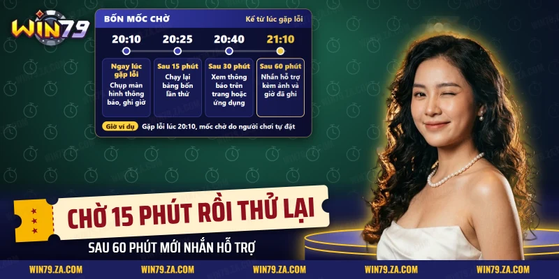 Bốn mốc chờ từ lúc gặp lỗi đến lúc nhắn hỗ trợ khi Win79 bảo trì