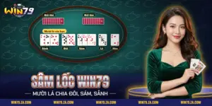 Sâm lốc Win79 với mười lá bài trên tay chia thành đôi, sám và sảnh