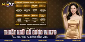 Thuật ngữ cá cược cơ bản cho người mới chơi Win79 gồm tám chữ, mỗi chữ có một ví dụ bằng số tiền